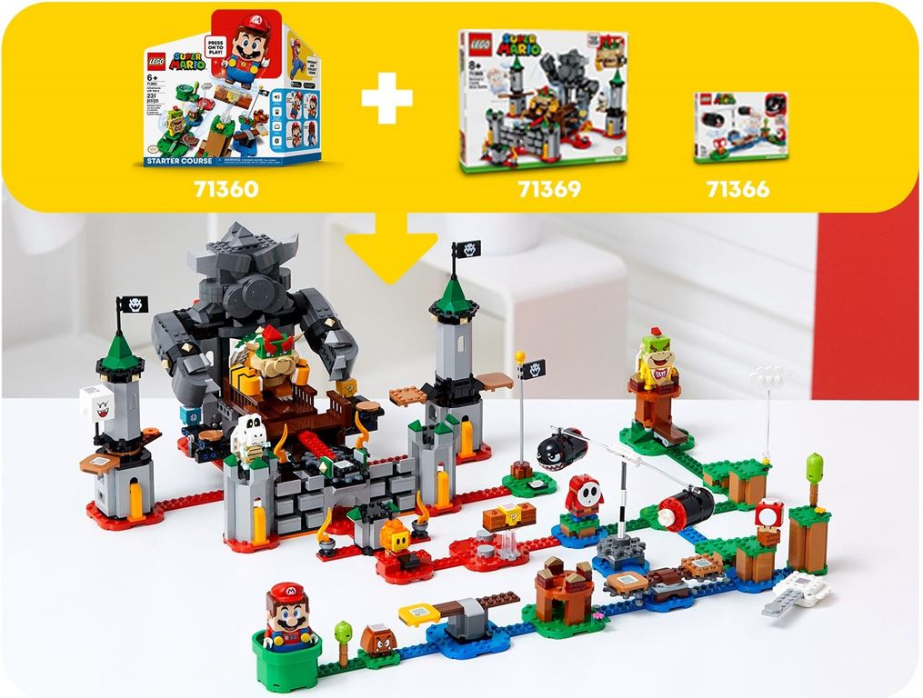 LEGO® Super Mario™ Uitbreidingsset: Boomer Bill-spervuur componenten