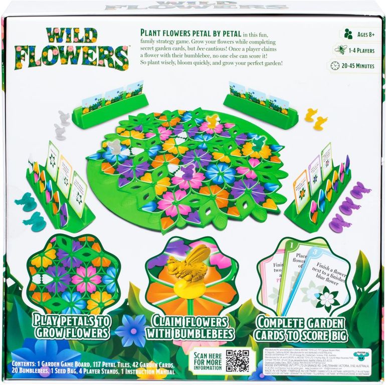 Wild Flowers parte posterior de la caja