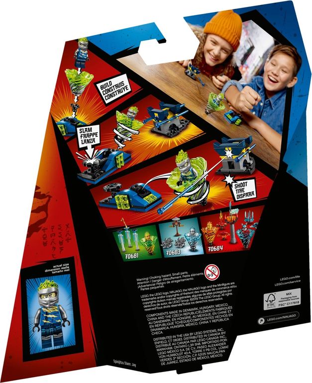 LEGO® Ninjago Spinjitzu Slam: Jay parte posterior de la caja