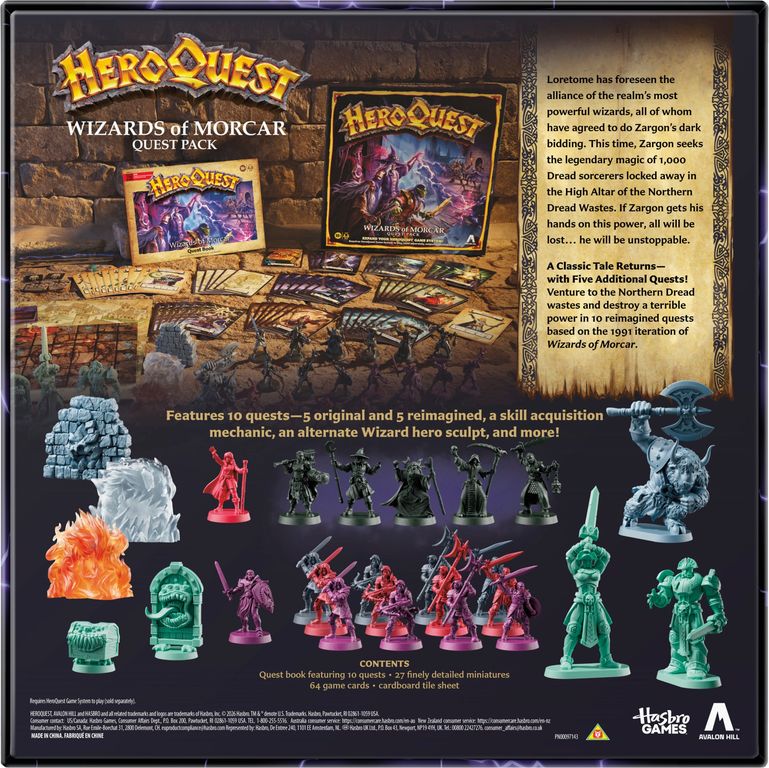 Heroquest: De Magiërs van Morcar achterkant van de doos
