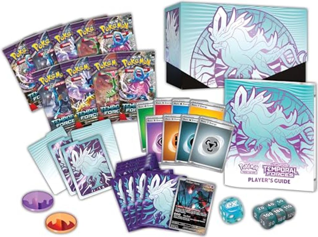 Pokémon TCG: Scarlet & Violet-Temporal Forces Pokémon Center Elite Trainer Box composants