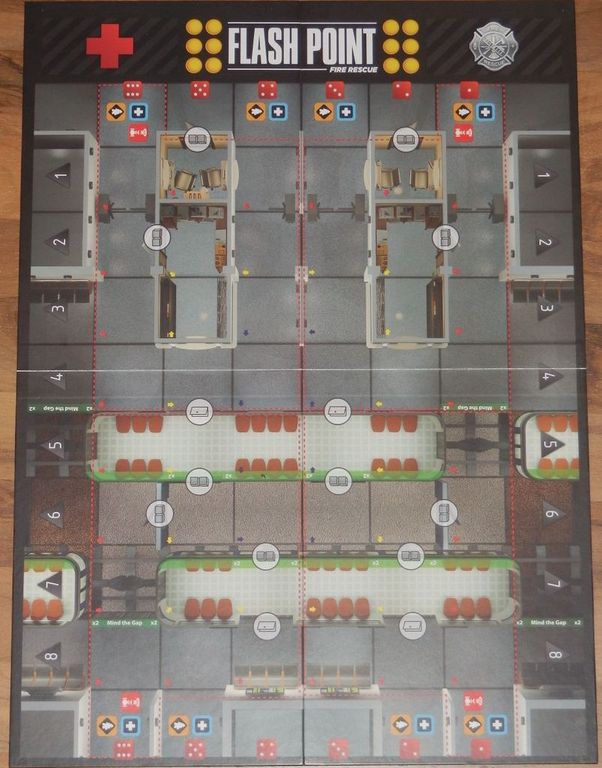 Flash Point: Fire Rescue - Honor & Duty game board