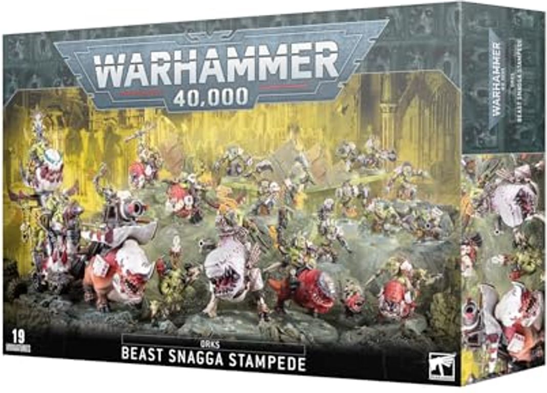 ミニチュアゲーム　バトルフォースオルク： スナッガ・スタンプド 「ウォーハンマー40000」 (Orks： Beast Snagga Stampede) [50-64] 99120103073_ORKSnaggaBoyzStock