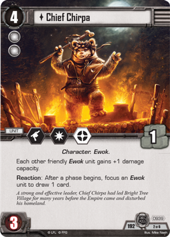 Star Wars: The Card Game - New Alliances Chief Chirpa card