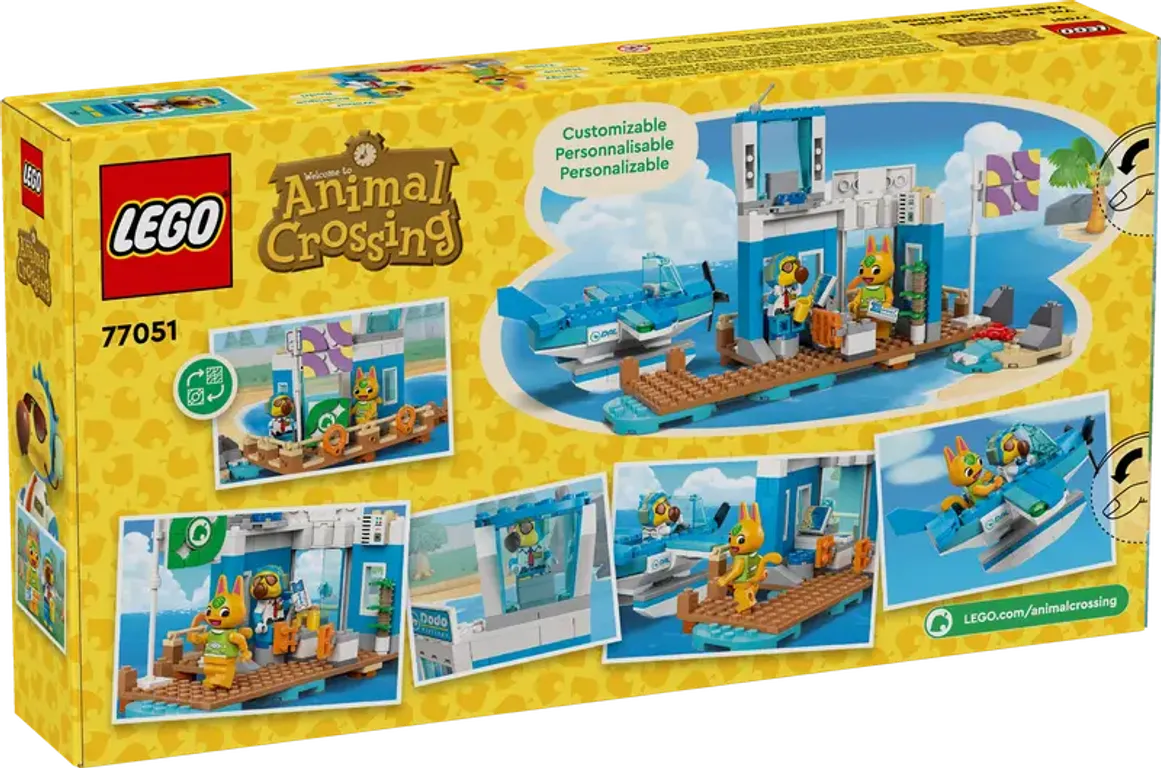 LEGO® Animal Crossing Vlieg met Dodo Airlines achterkant van de doos