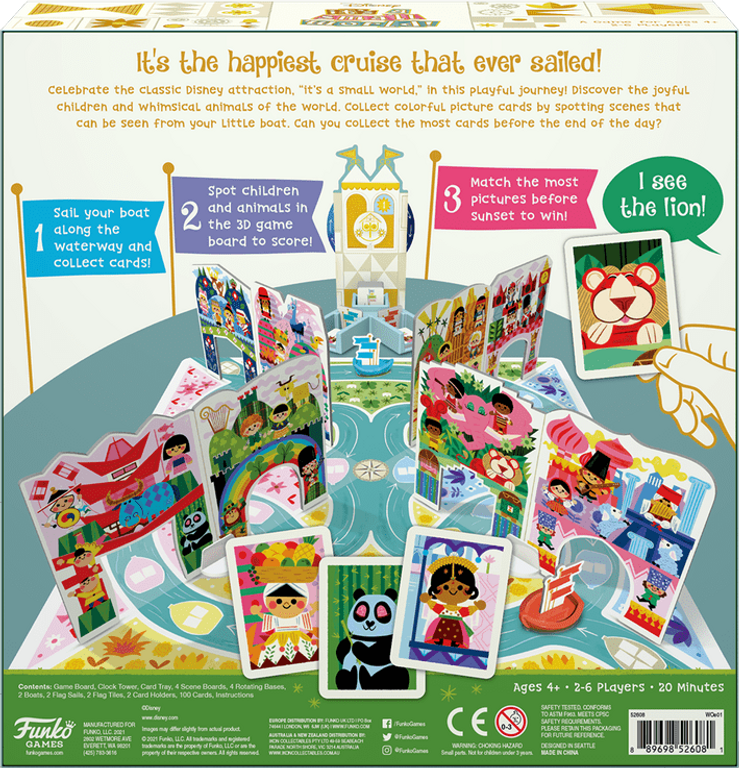 Disney It's a Small World Game parte posterior de la caja