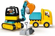 LEGO® DUPLO® Truck & Graafmachine met rupsbanden componenten