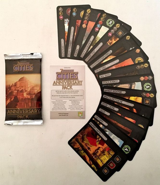 7 Wonders: Cities Anniversary Pack composants