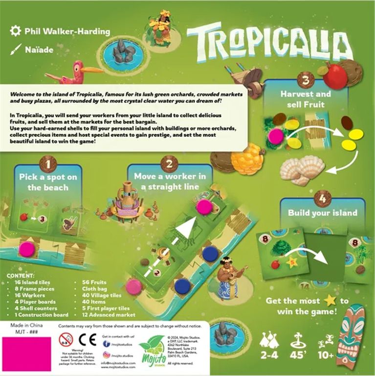 Tropicalia achterkant van de doos