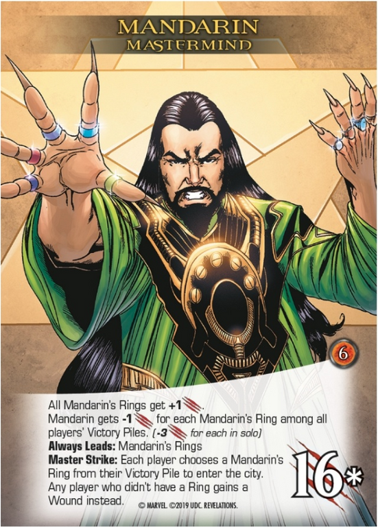 Legendary: A Marvel Deck Building Game – Revelations Mandarin card