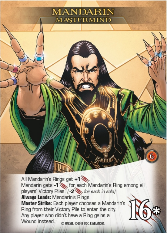 Legendary: A Marvel Deck Building Game – Revelations Mandarin carta