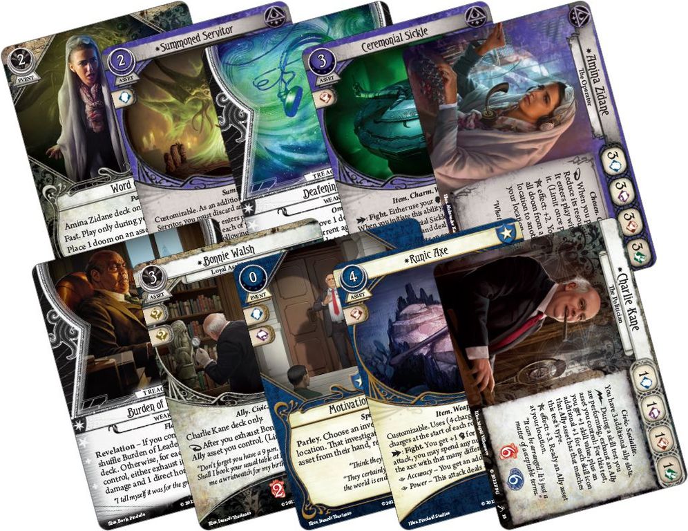 Arkham Horror: El Juego de Cartas – Las Llaves Escarlata: Expansión de Investigadores cartas