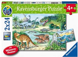 2 puzzels - Dinosaurussen en hun leefgebieden