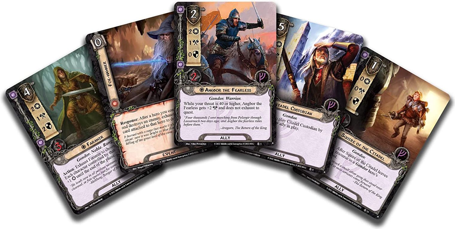 The Lord of the Rings: The Card Game – Revised Core – Defenders of Gondor Starter Deck kaarten