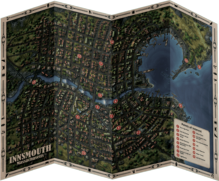 Arkham Horror: Road to Innsmouth – Deluxe Edition carte