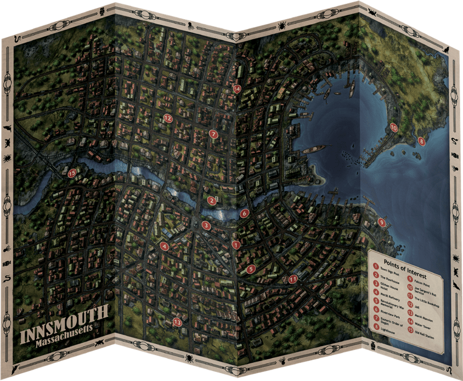 Arkham Horror: Road to Innsmouth – Deluxe Edition karte