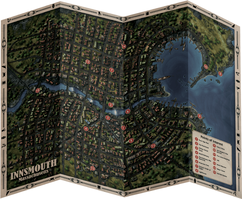 Arkham Horror: Road to Innsmouth – Deluxe Edition kaart