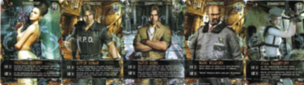Resident Evil Deck Building Game: Outbreak kaarten