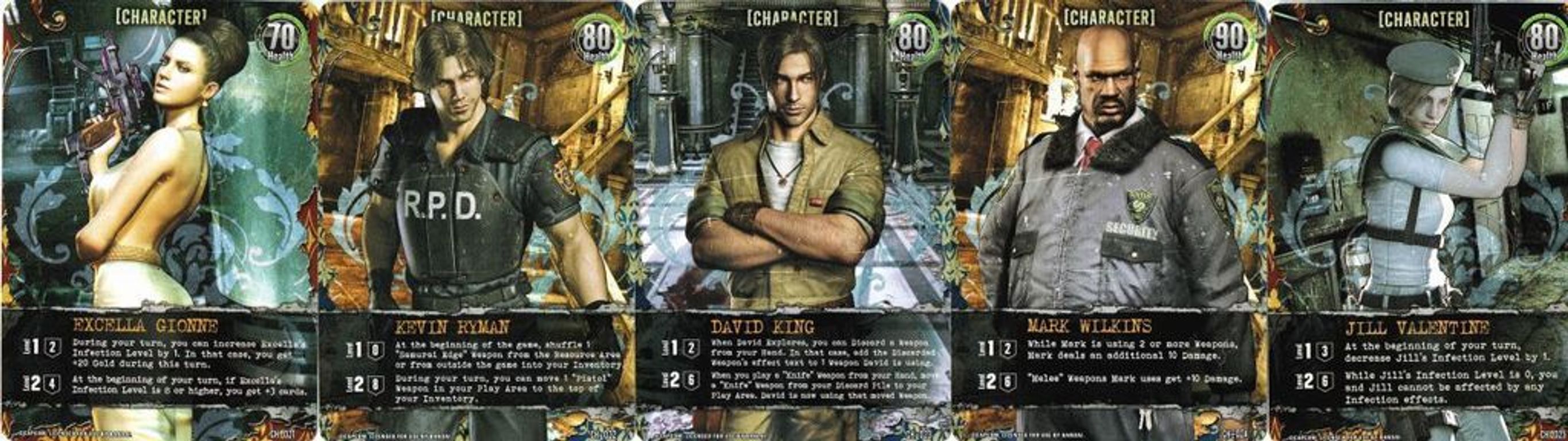 Resident Evil Deck Building Game: Outbreak karten