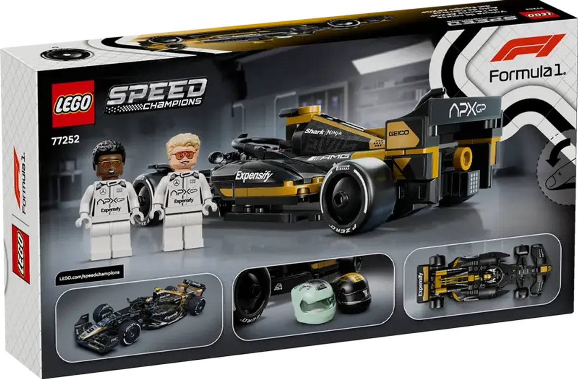 LEGO® Speed Champions APXGP Team Race Car aus F1 Der Film back of the box