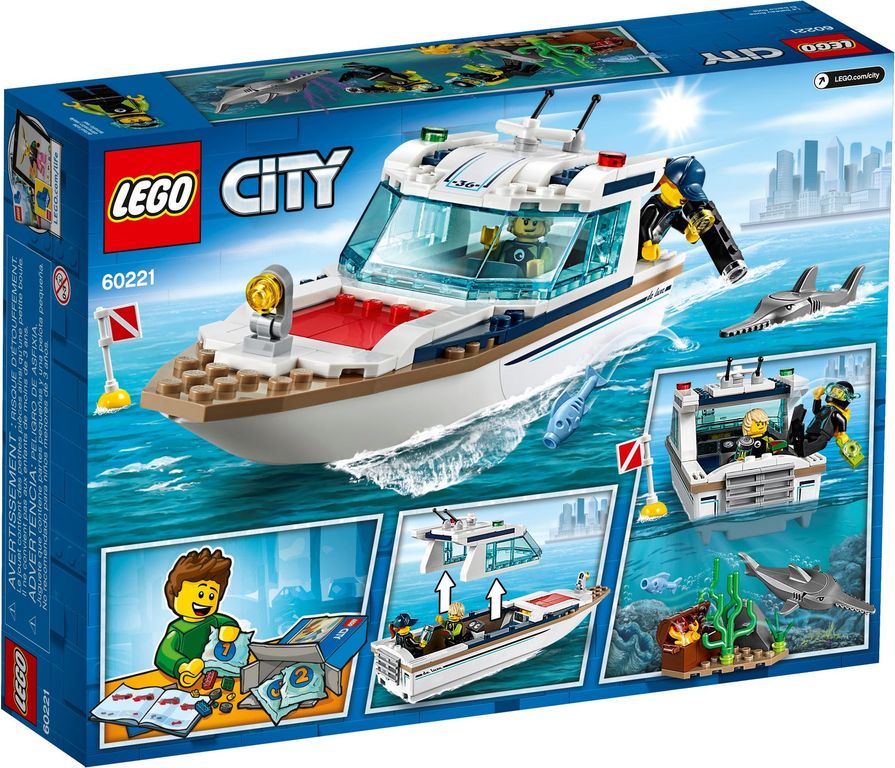LEGO® City Diving Yacht back of the box