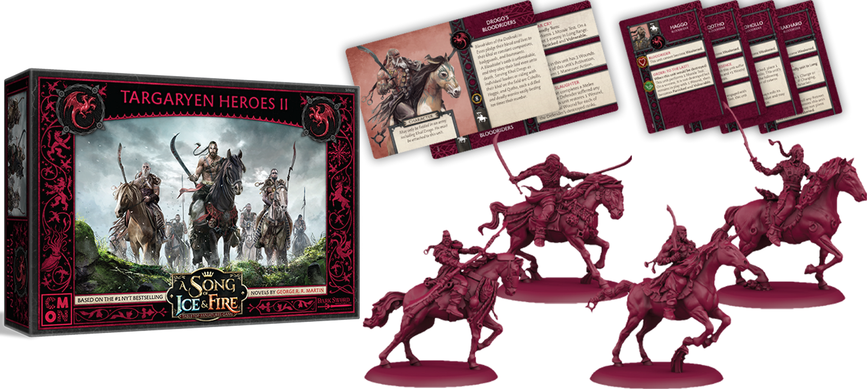 A Song of Ice & Fire: Tabletop Miniatures Game – Targaryen Heroes II componenti