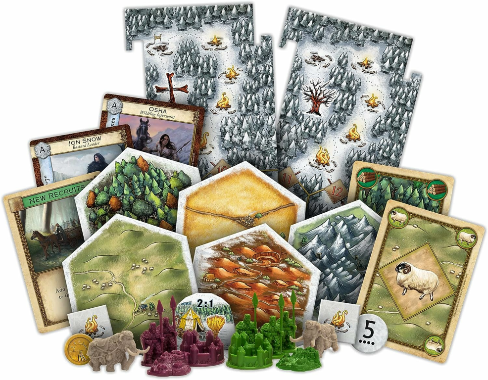 A Game of Thrones: Catan - Brotherhood of the Watch: 5-6 Player Extension components
