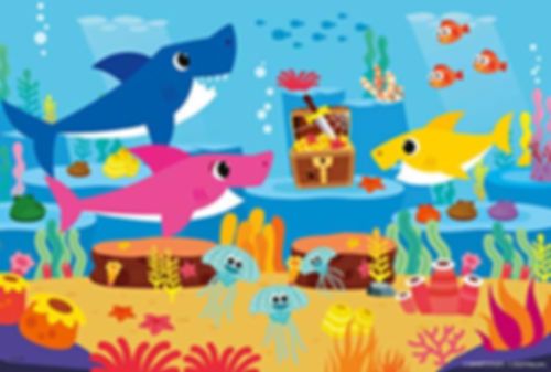 2 Puzzles - Baby-Hai und Familie