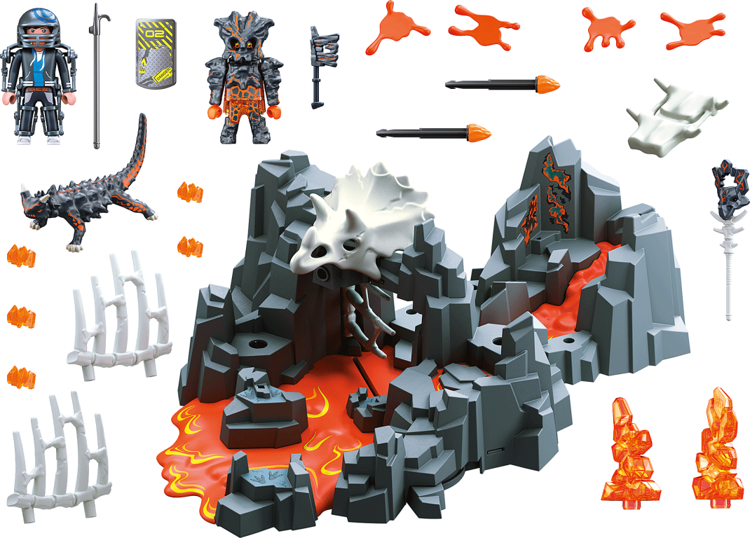 Playmobil® Dino Rise Guardian of the Lava Mine components