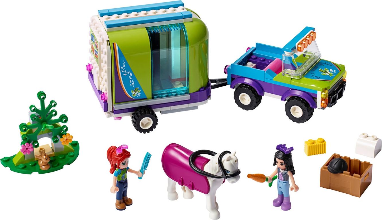 LEGO® Friends Il rimorchio dei cavalli di Mia componenti