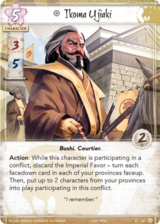 Legend of the Five Rings: The Card Game - For Honor and Glory Ikoma Ujiaki card