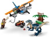 LEGO® Jurassic World Velociraptor: Tweedekker reddingsmissie speelwijze