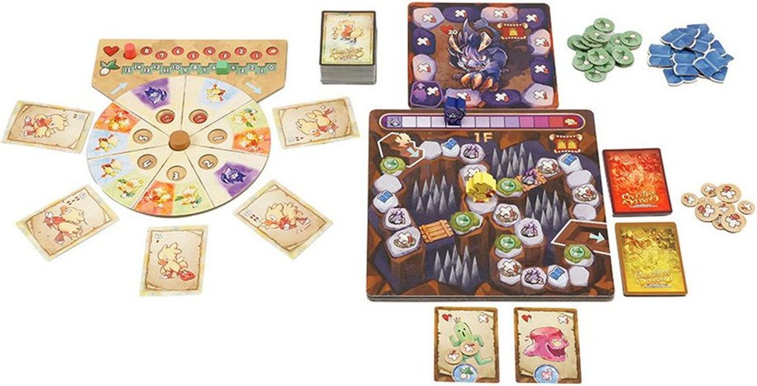 Chocobo's Dungeon: The Board Game composants