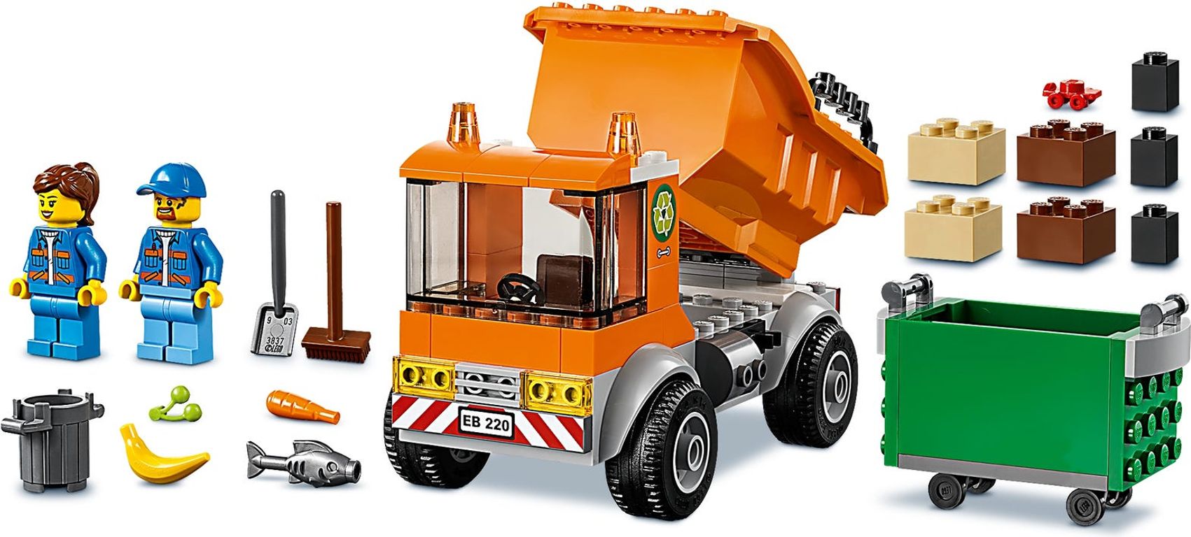 LEGO® City Le camion de poubelle composants