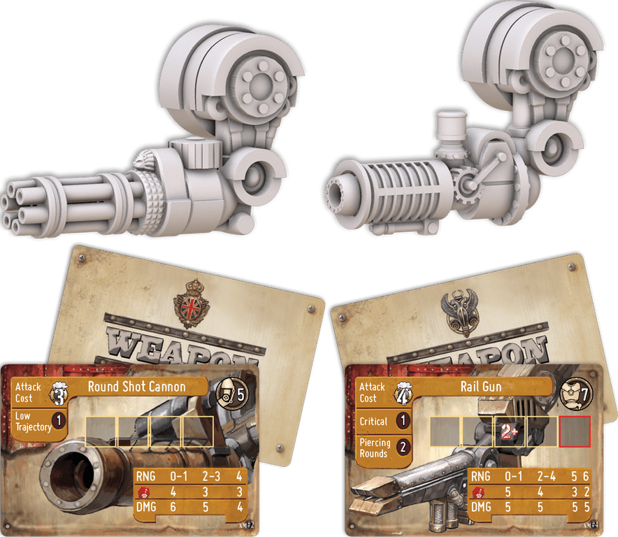 Heavy Steam: Armament Pack componenten