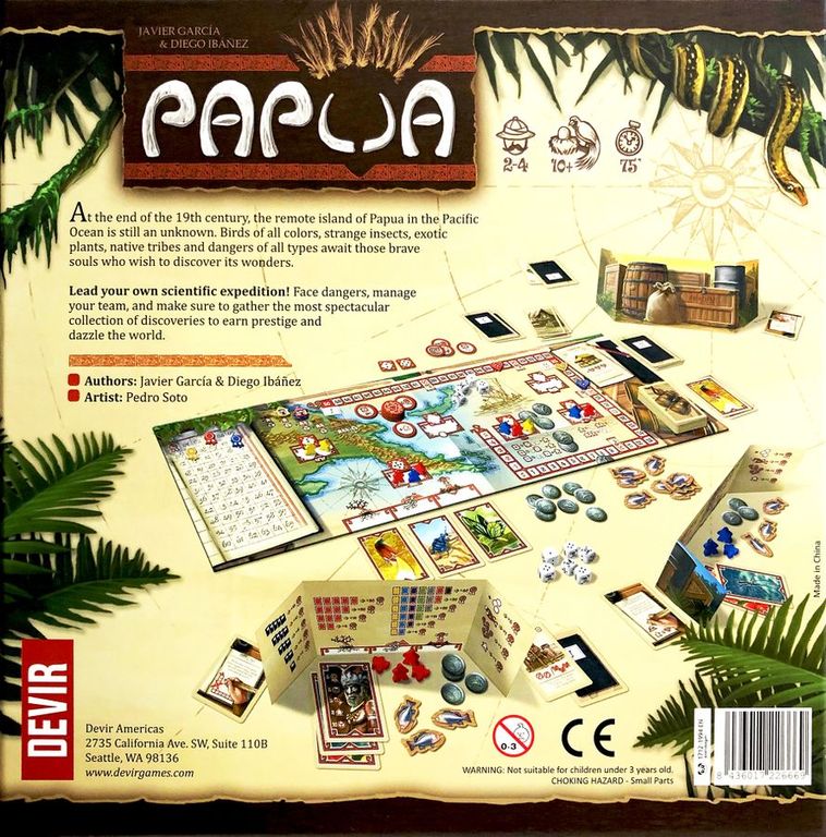 Papua parte posterior de la caja