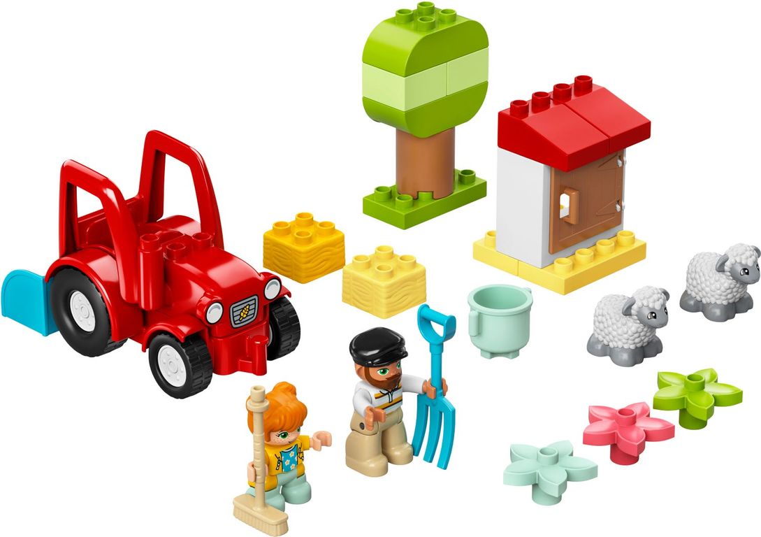 LEGO® DUPLO® Il trattore della fattoria e i suoi animali componenti