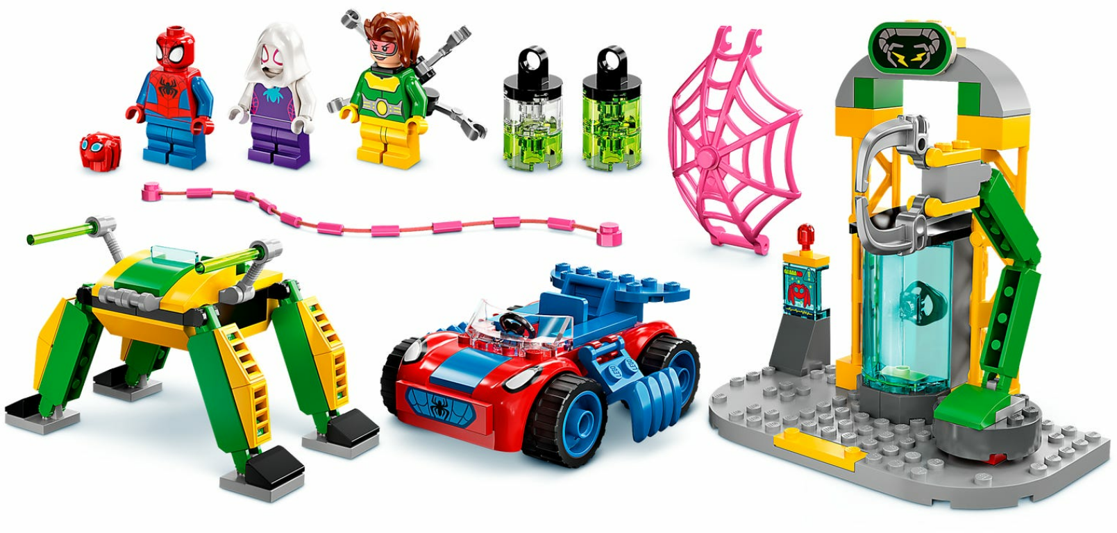 LEGO® Marvel Spider-Man op Doc Ocks lab componenten
