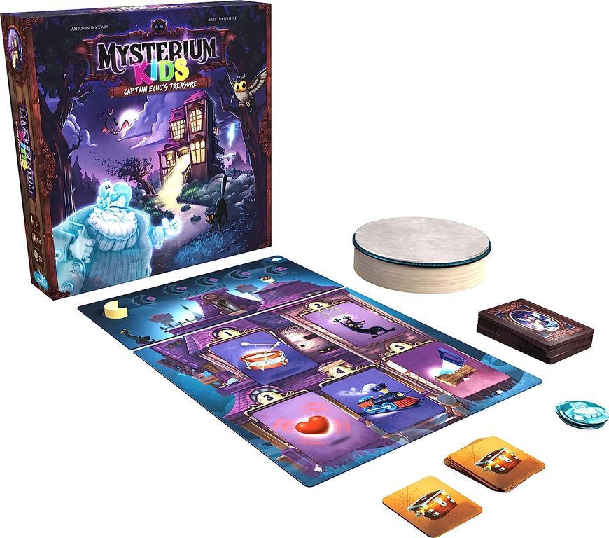 Mysterium Kids: Captain Echo's Treasure components