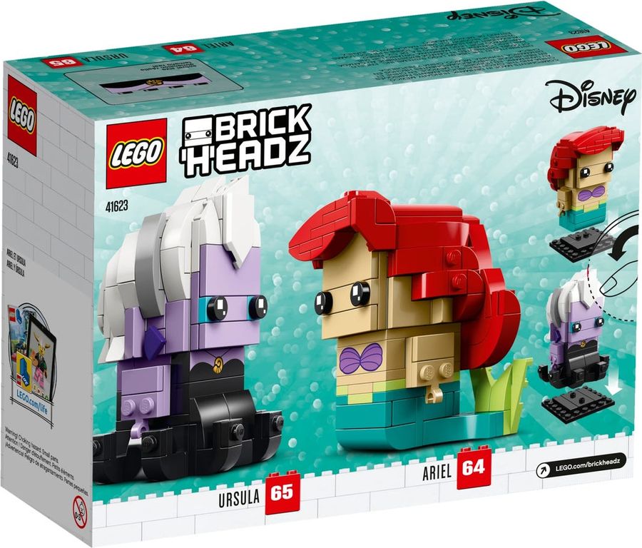 LEGO® BrickHeadz™ Ariel & Ursula back of the box