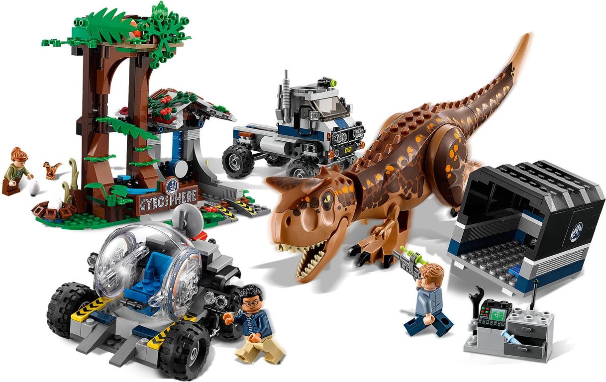 LEGO® Jurassic World Carnotaurus - Flucht in der Gyrosphere spielablauf