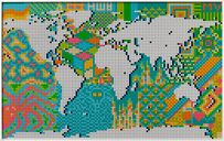 LEGO® Art World Map components