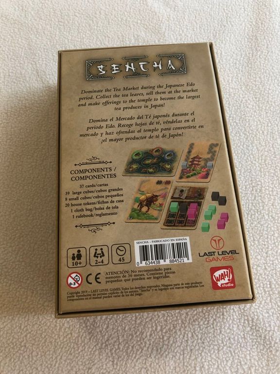 Sencha back of the box