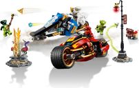 LEGO® Ninjago Moto Acuchilladora de Kai y Motonieve de Zane jugabilidad