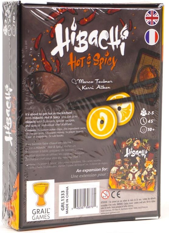 Hibachi: Hot & Spicy parte posterior de la caja