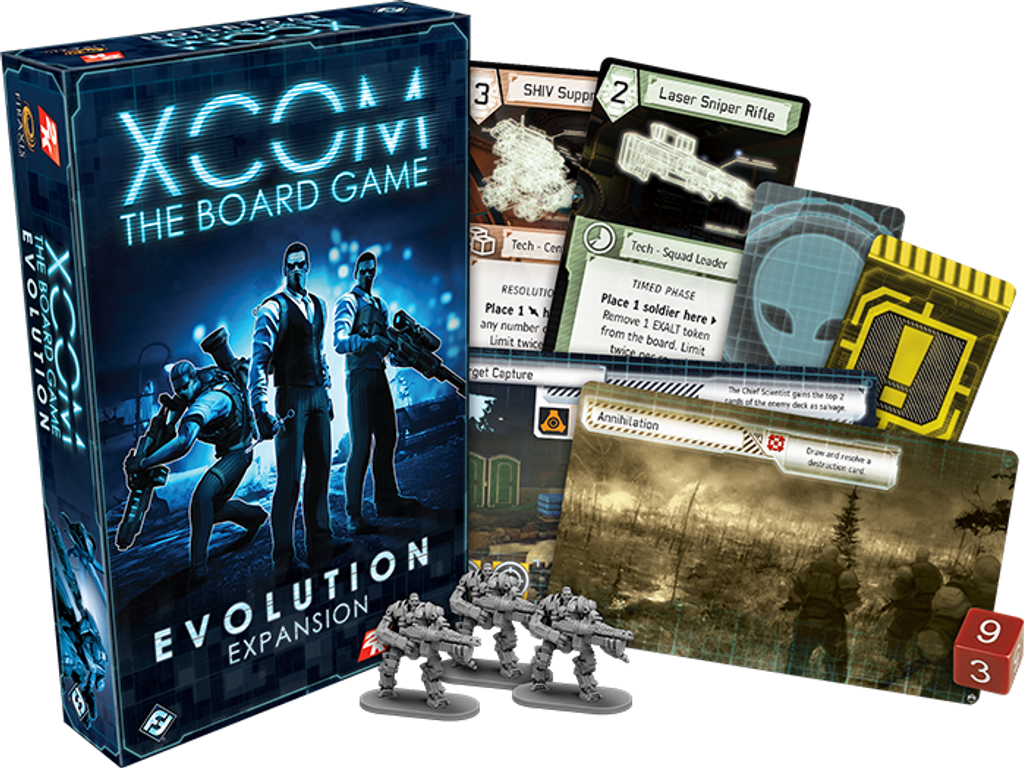 XCOM: Das Brettspiel – Evolution Erweiterung komponenten