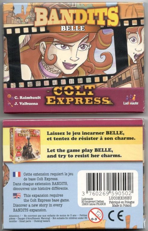 Colt Express: Bandits – Belle back of the box