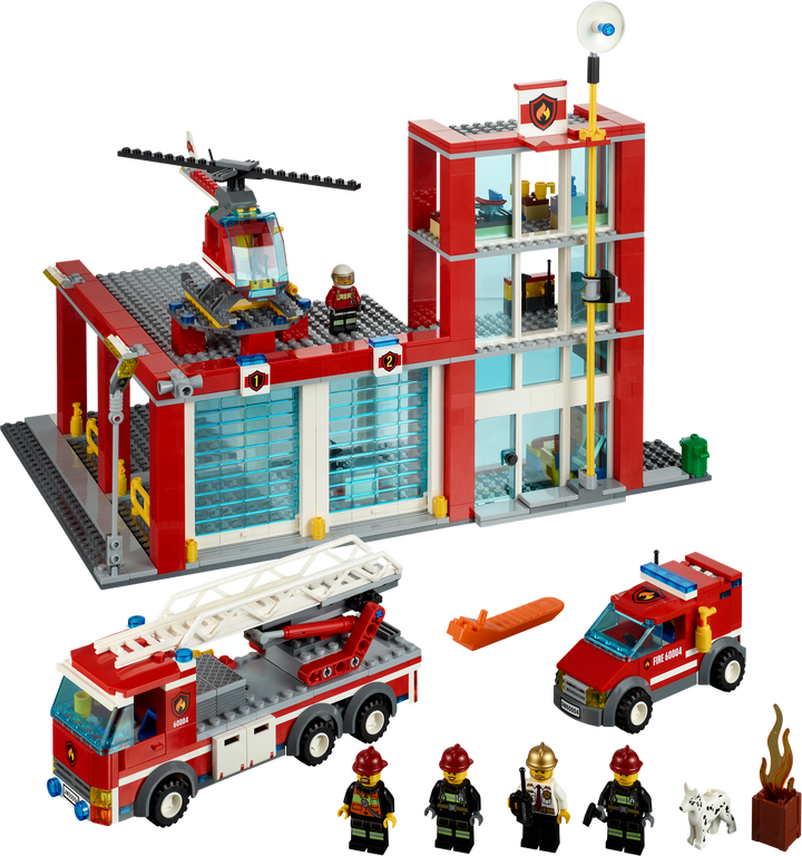 LEGO® City Feuerwehr-Hauptquartier komponenten