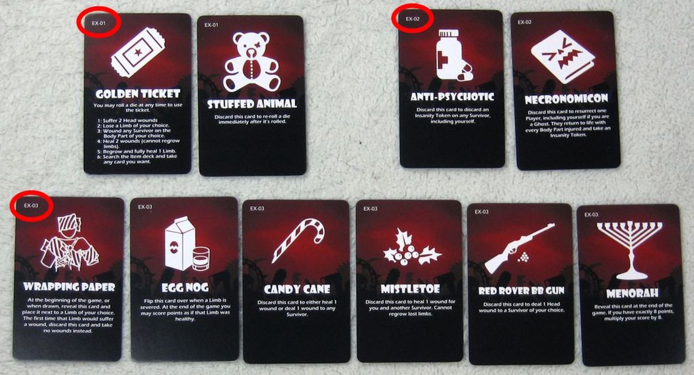 Grind House: Carnival/Cthulhu cartas