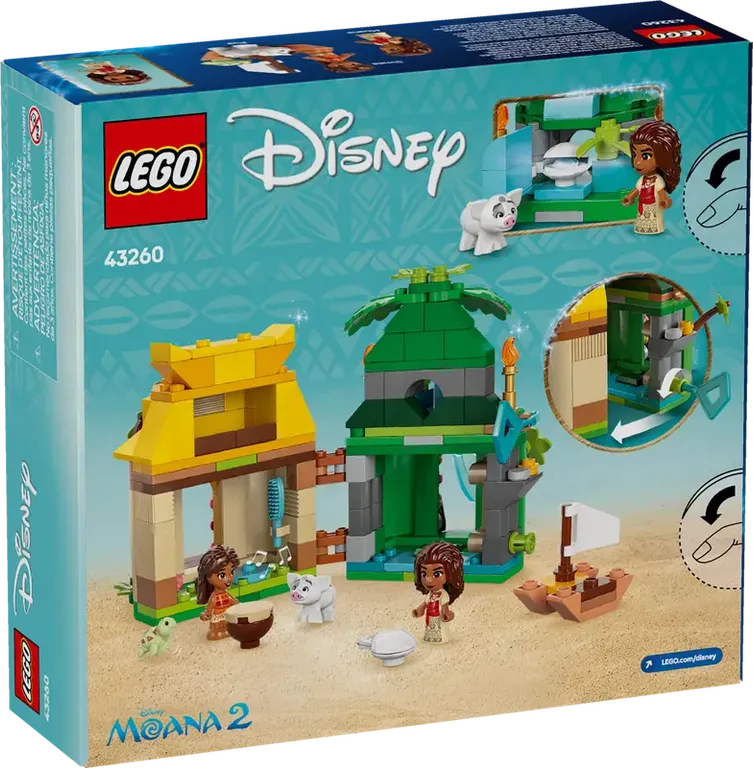 LEGO® Disney Vaiana's speeleiland achterkant van de doos